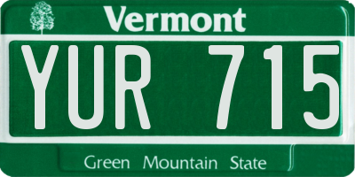 VT license plate YUR715