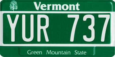 VT license plate YUR737