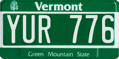 VT license plate YUR776