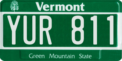 VT license plate YUR811