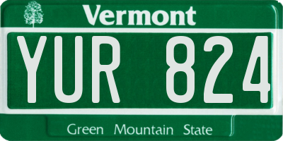VT license plate YUR824