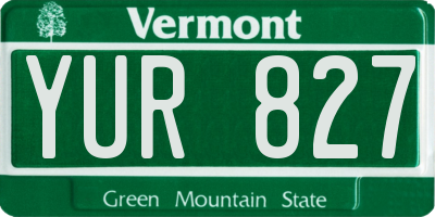 VT license plate YUR827