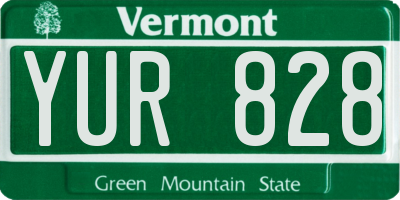 VT license plate YUR828