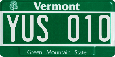 VT license plate YUS010