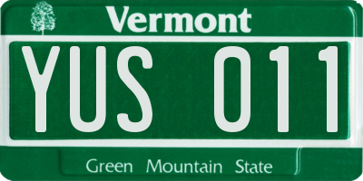 VT license plate YUS011