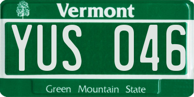 VT license plate YUS046