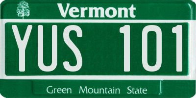 VT license plate YUS101