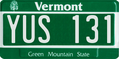 VT license plate YUS131
