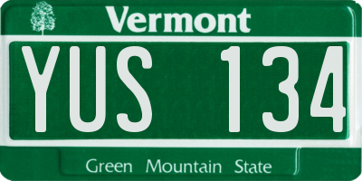 VT license plate YUS134