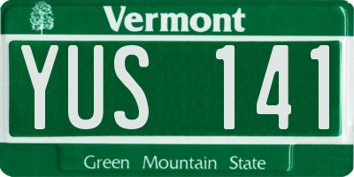 VT license plate YUS141