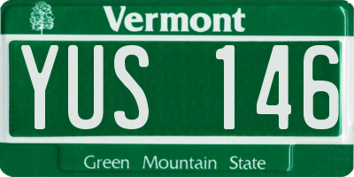 VT license plate YUS146