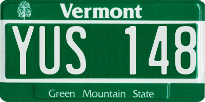 VT license plate YUS148