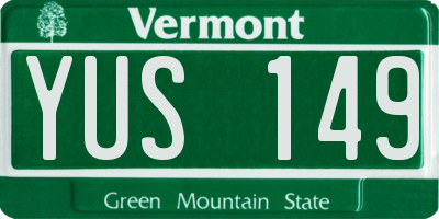 VT license plate YUS149