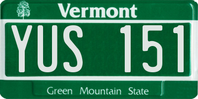 VT license plate YUS151