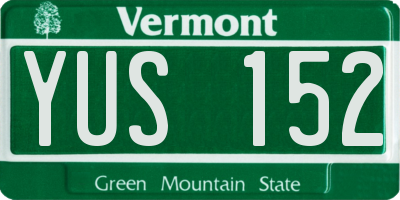 VT license plate YUS152