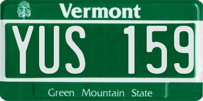 VT license plate YUS159