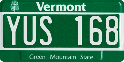 VT license plate YUS168