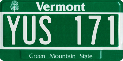 VT license plate YUS171