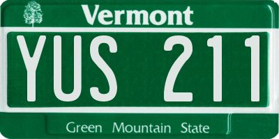 VT license plate YUS211