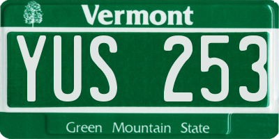 VT license plate YUS253
