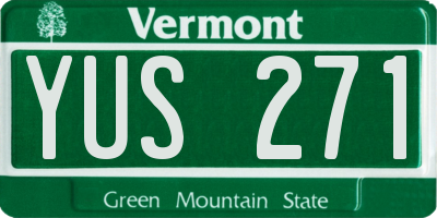 VT license plate YUS271