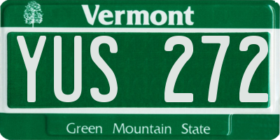 VT license plate YUS272