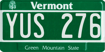 VT license plate YUS276