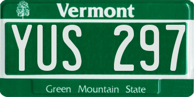 VT license plate YUS297