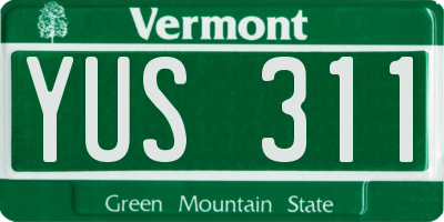 VT license plate YUS311