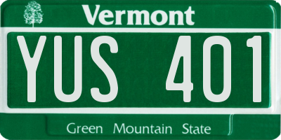 VT license plate YUS401