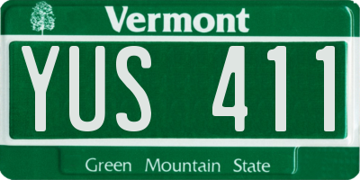 VT license plate YUS411