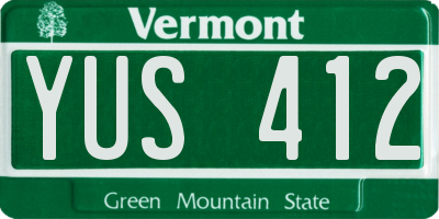 VT license plate YUS412