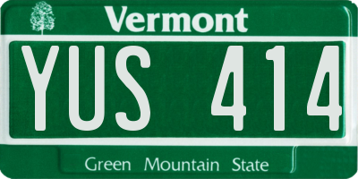 VT license plate YUS414
