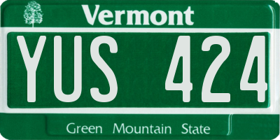 VT license plate YUS424