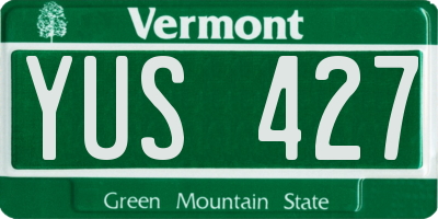 VT license plate YUS427