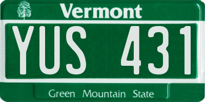 VT license plate YUS431
