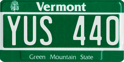 VT license plate YUS440