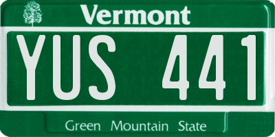 VT license plate YUS441