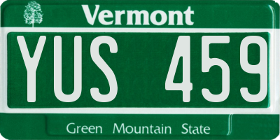 VT license plate YUS459