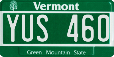 VT license plate YUS460