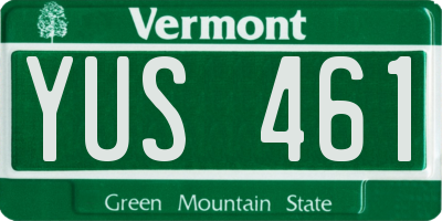VT license plate YUS461