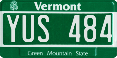 VT license plate YUS484