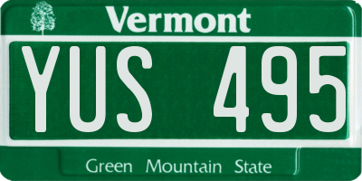 VT license plate YUS495