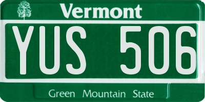 VT license plate YUS506