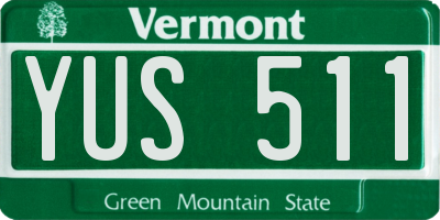 VT license plate YUS511