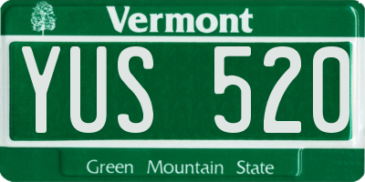 VT license plate YUS520