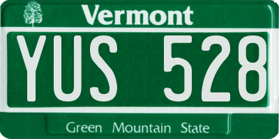 VT license plate YUS528