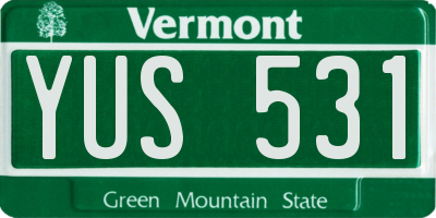 VT license plate YUS531