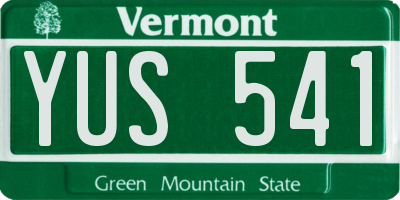 VT license plate YUS541
