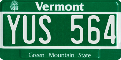 VT license plate YUS564